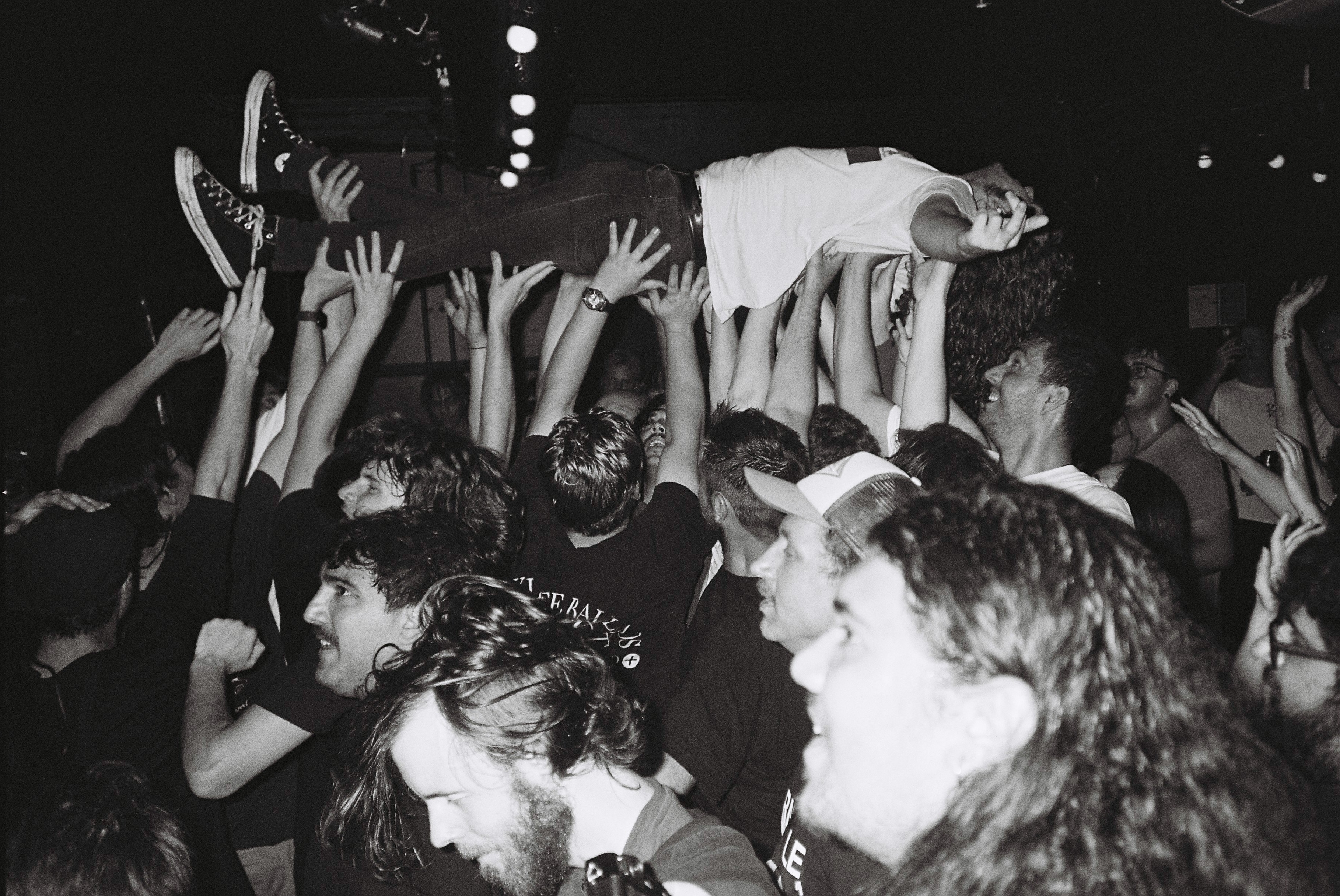 Max Corlett Crowd Surfing During Dune Rats At Double Whammy 05.12.2024